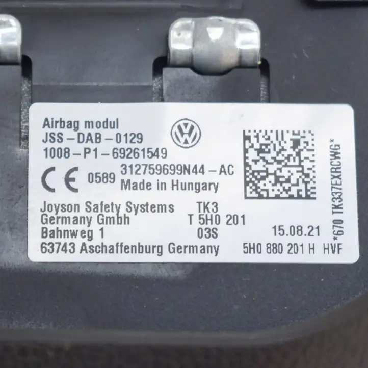 Volkswagen Golf VIII (2019 - ) 5H0880201H Подушка безопасности руля — фото 7