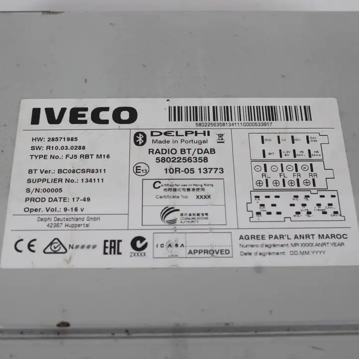 Iveco Daily Daily 6th gen (2012 - 2020) 5802256358 Магнитола / мультимедийная система — фото 4