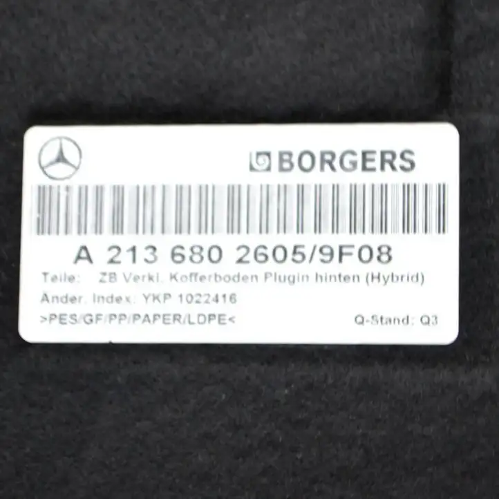 Mercedes-Benz E W213 (2016 - ) A21368026059F08 Пол багажника — фото 8