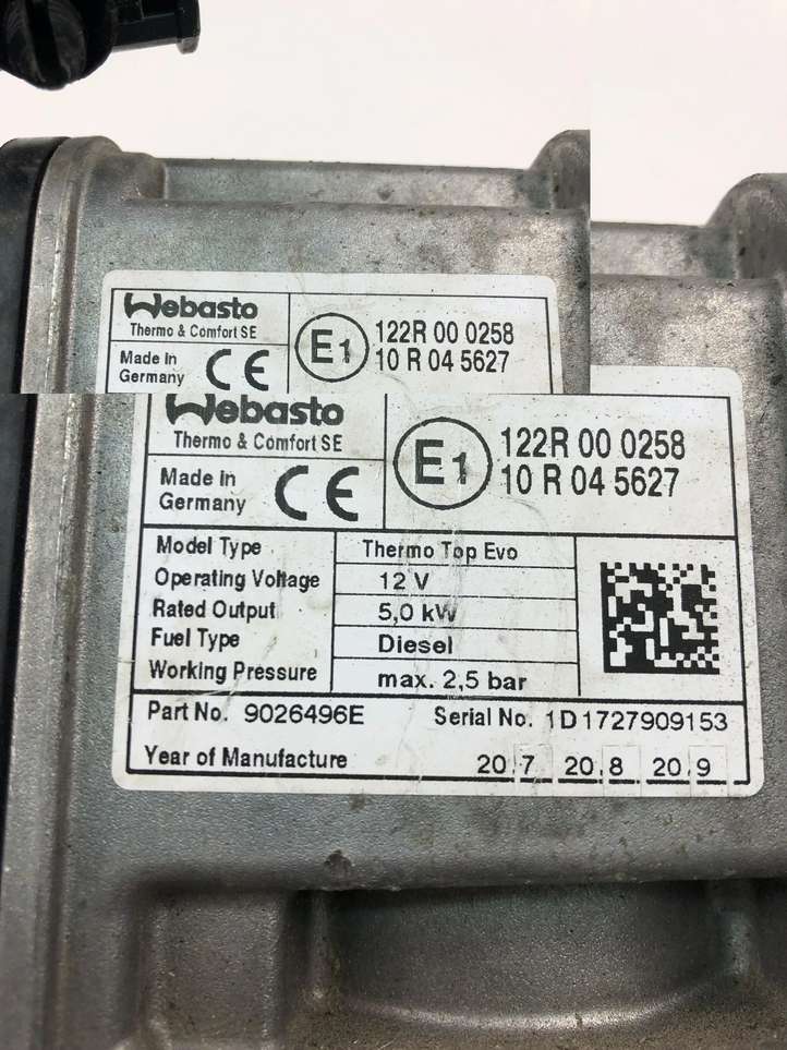 Volvo S90 (2016 - 2020)  9026496E Автономный нагрев (Webasto)