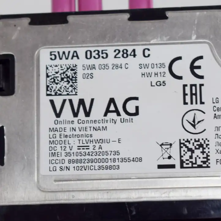 Volkswagen Golf VIII (2019 - ) 5WA035284C Bluetooth модуль — фото 4