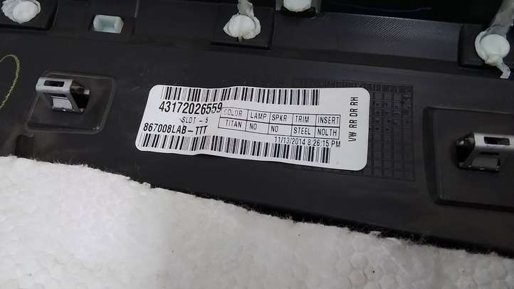 Volkswagen PASSAT B7 USA (2012 - 2016)  561867212 Обшивка задней двери