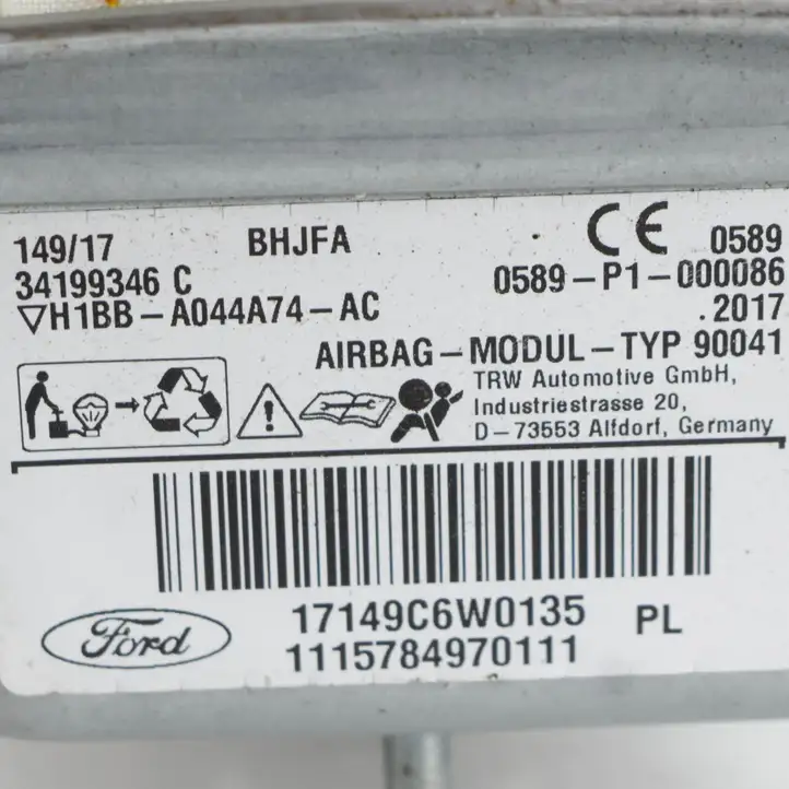 Ford Fiesta (2013 - 2017) H1BBA044A74AC Подушка безопасности пассажира — фото 8
