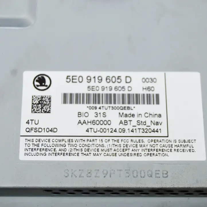 Skoda Octavia Mk3 (5E) (2013 - 2019) 5E0919605D Магнитола / мультимедийная система — фото 4