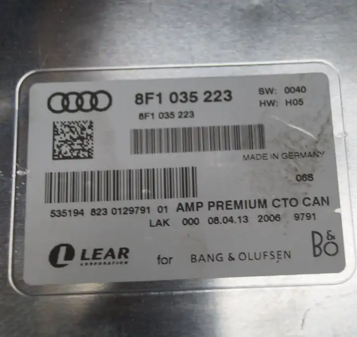 Audi A5 8T 8F (2011 - 2016) 8F1035223 Усилитель звука — фото 4