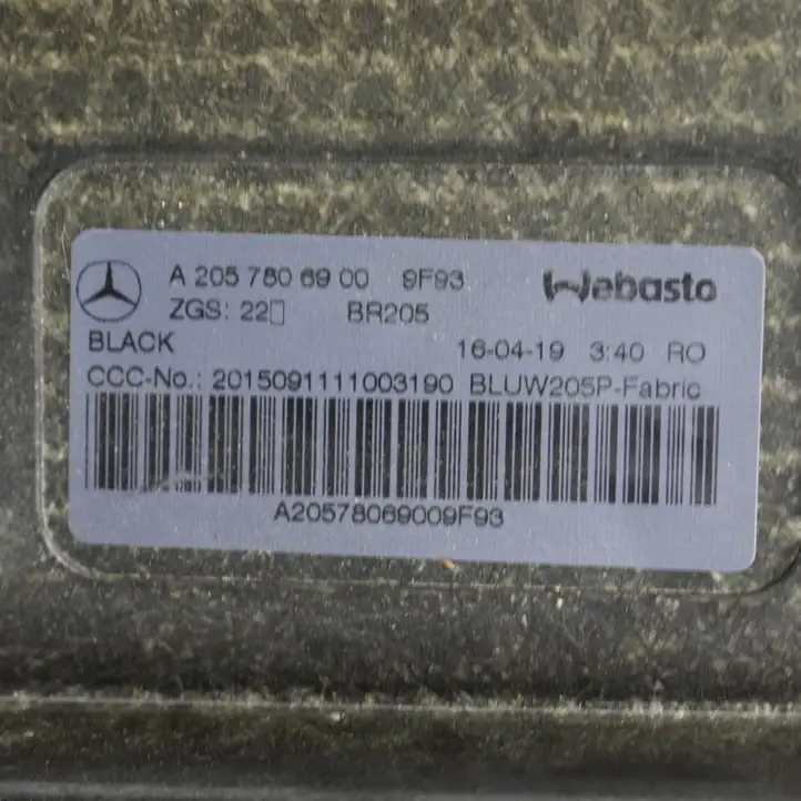 Mercedes-Benz EQC (2018 - ) A2937800000 Комплект люка крыши — фото 4