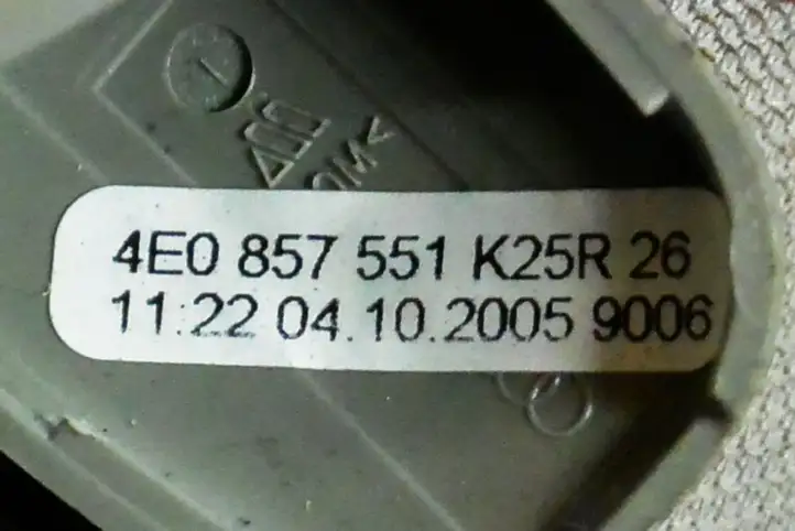 Audi A8 S8 D3 4E (2005 - 2007) 4E0857551K Солнцезащитный козырек — фото 3