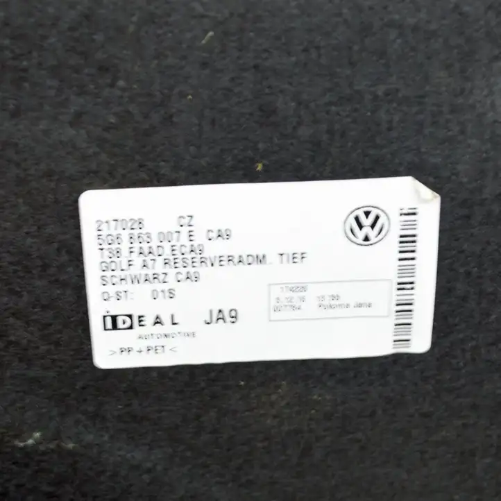 Volkswagen Golf VII (2013 - 2019) 5G6863007E Пол багажника — фото 7