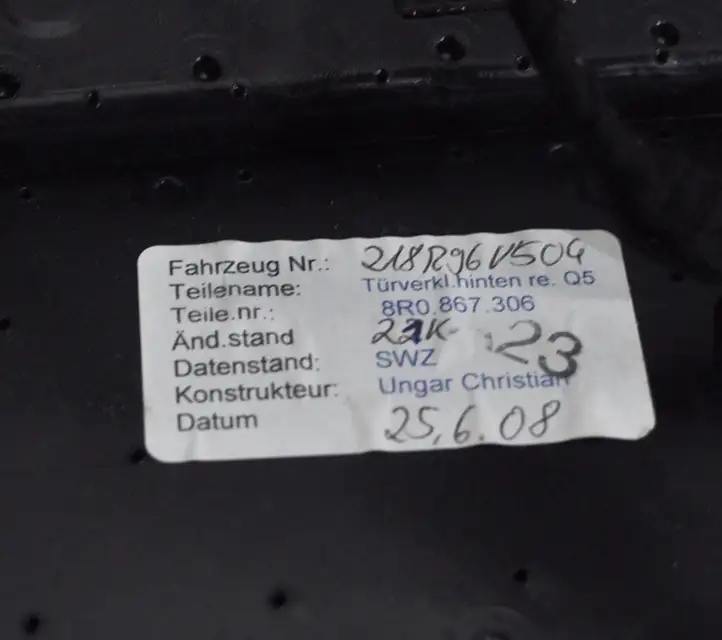 Audi Q5 SQ5 (2008 - 2012) 8R0867306 Обшивка задней двери — фото 4