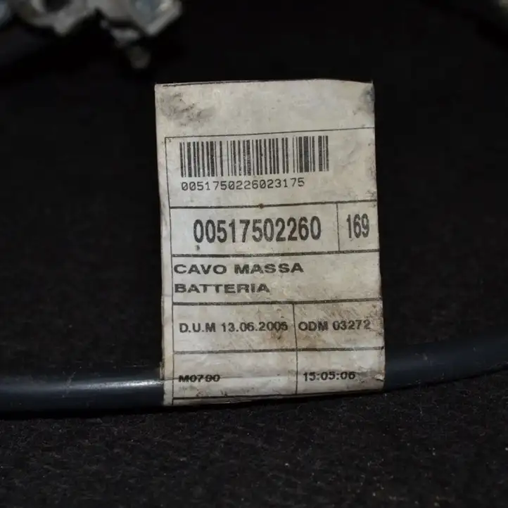 Fiat Ducato (2007 - 2014) 00517502260 Минусовой провод аккумулятора — фото 4