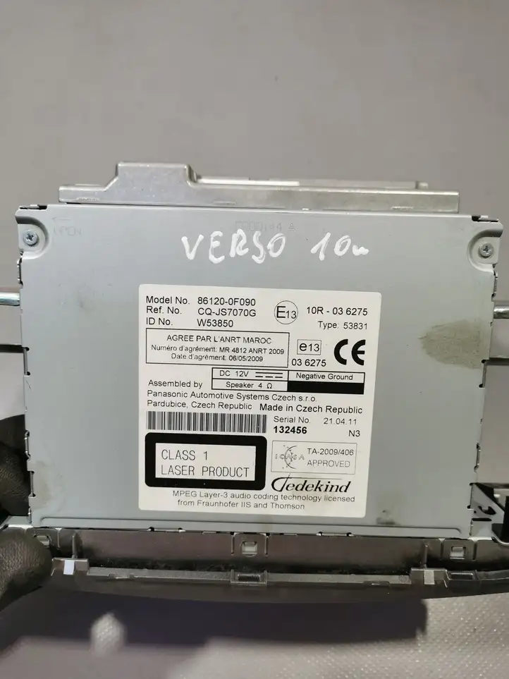 Toyota Verso (2009 - 2012) 861200F090 Магнитола / мультимедийная система — фото 4