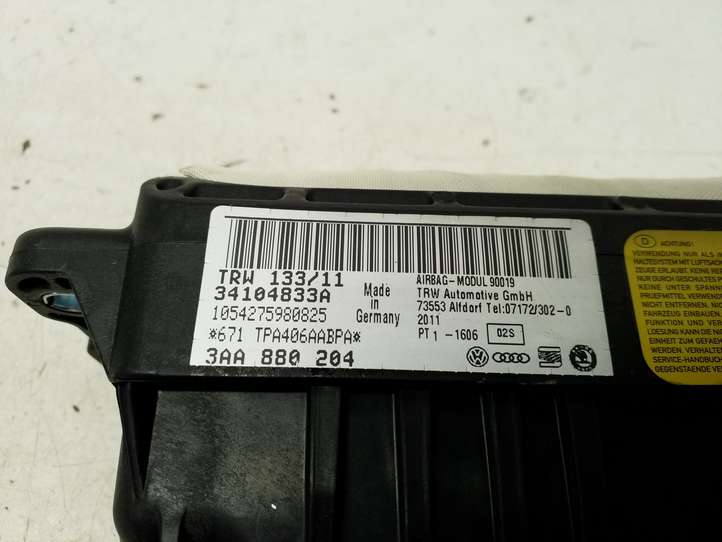 Volkswagen PASSAT B7 (2011 - 2014)  3AA880204 Подушка безопастности пассажира