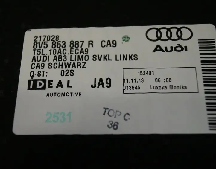 Audi A3/S3 8V (2012 - 2016) 8V5863887R Боковая обшивка багажника — фото 3