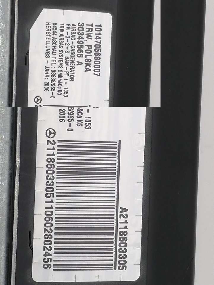Mercedes-Benz E W211 (2002 - 2009)  A2118603305 Подушка безопастности пассажира
