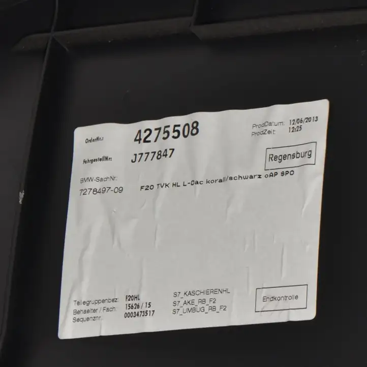 BMW 1 F20 F21 (2011 - 2019) 7278497 Обшивка задней двери — фото 6