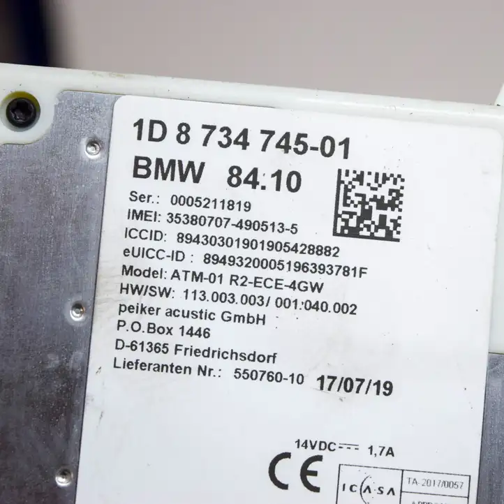 BMW X3 G01 (2018 - 2024) 8734745 Bluetooth модуль — фото 7