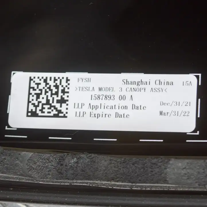 Tesla Model 3 (2017 - 2023) 158789300A Комплект люка крыши — фото 7