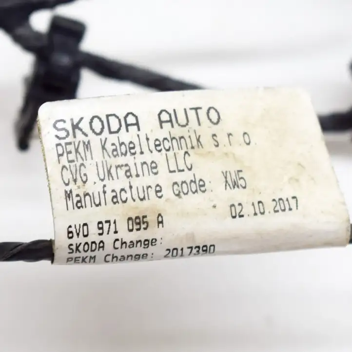 Skoda Fabia Mk3 (NJ) (2015 - 2021) 6V0971095A Проводка парктроников — фото 6