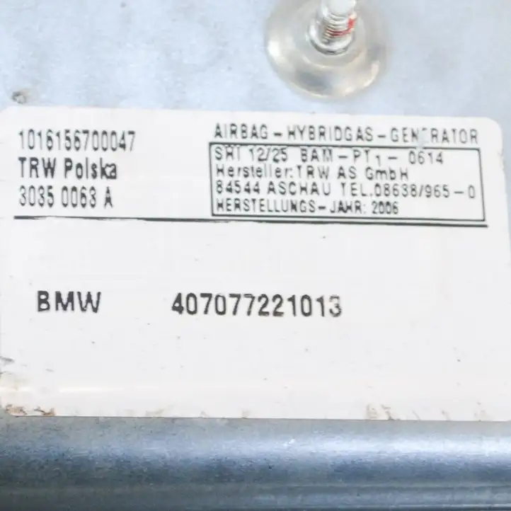 BMW 7 E65 E66 (2001 - 2008) 407077221013 Подушка безопасности задней двери — фото 5