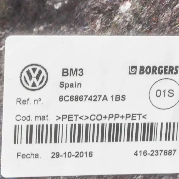Volkswagen Polo VI (2015 - 2019) 6C6867427A Боковая обшивка багажника — фото 3