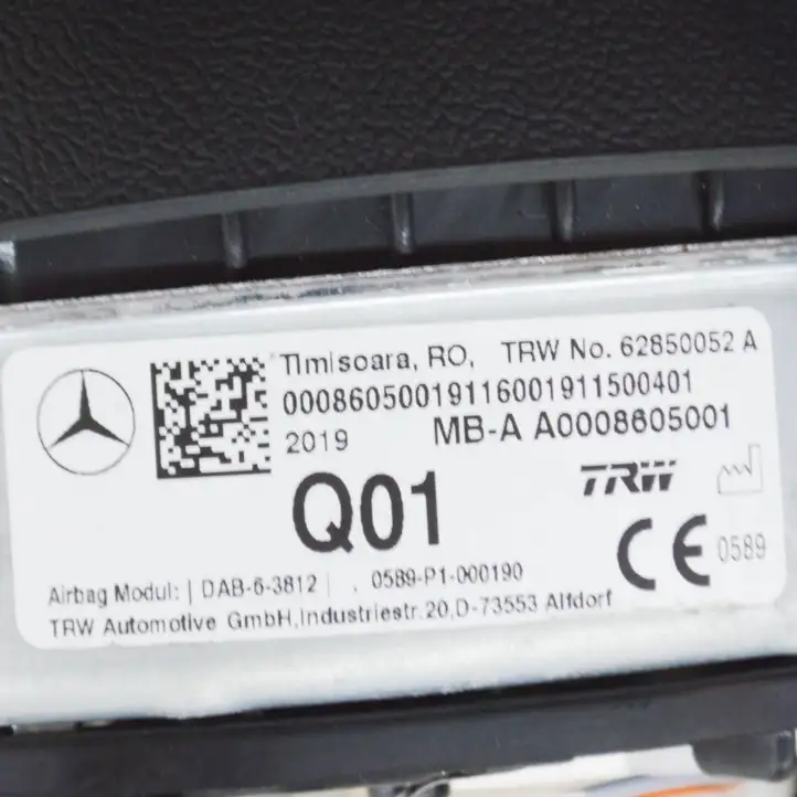 Mercedes-Benz EQC (2018 - ) A0008605001 Подушка безопасности руля — фото 7