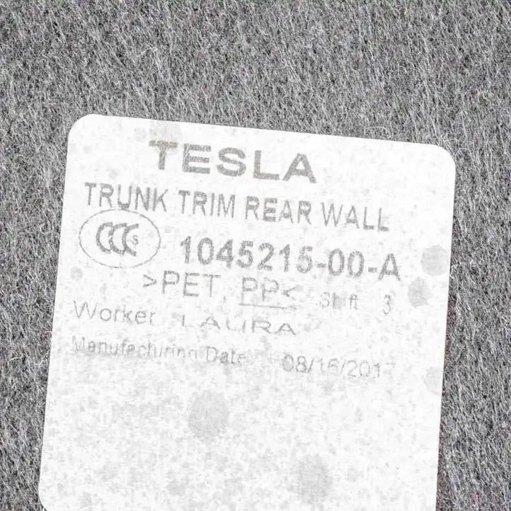 Tesla Model S (2012 - 2016) 104521500A Пол багажника — фото 2