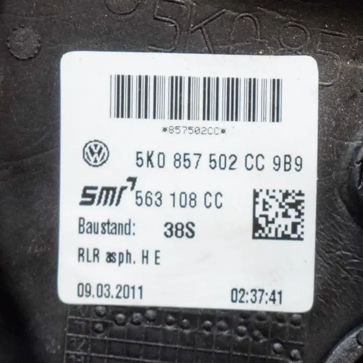 Volkswagen Golf VI (2009 - 2013) 5K0857502CC Боковое зеркало с электроприводом — фото 5