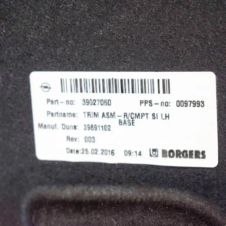 Opel Astra K (2015 - 2020) 39027060 Боковая обшивка багажника — фото 6