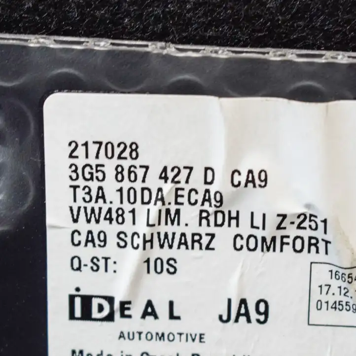 Volkswagen PASSAT B8 (2015 - ) 3G5867427D Боковая обшивка багажника — фото 4