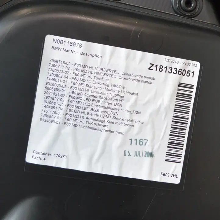 Mini Cooper Countryman F60 (2016 - 2020) 7404651 Обшивка задней двери — фото 10