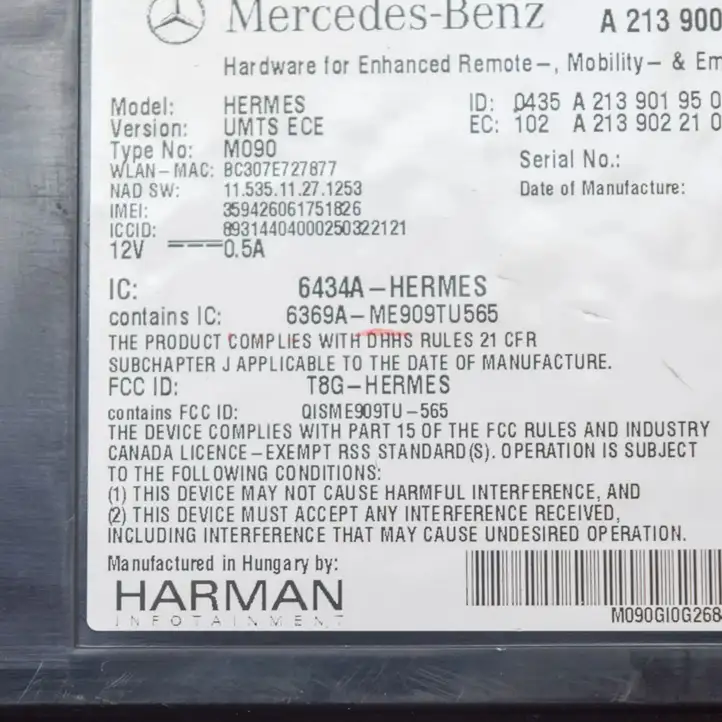 Mercedes-Benz GLE W166/C292 (2015 - 2019) Bluetooth модуль — фото 6