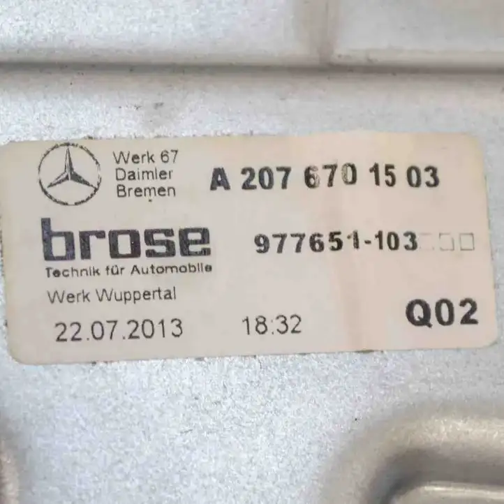 Mercedes-Benz E A207 (2010 - 2017) Стеклоподъемник передней двери (комплект) — фото 7