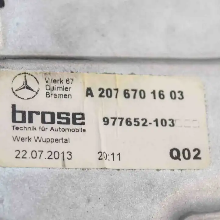 Mercedes-Benz E A207 (2010 - 2017) Стеклоподъемник передней двери (комплект) — фото 6