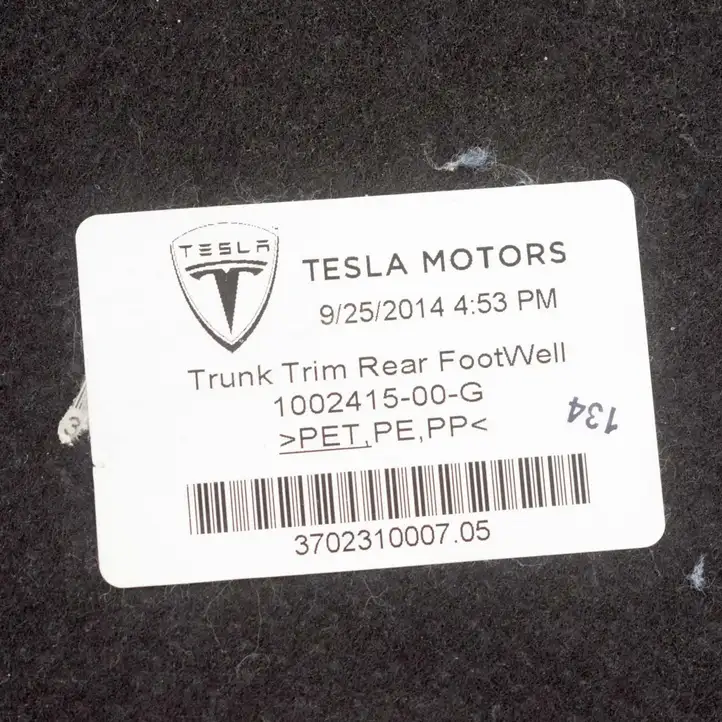Tesla Model S (2012 - 2016) 100241500G Пол багажника — фото 7