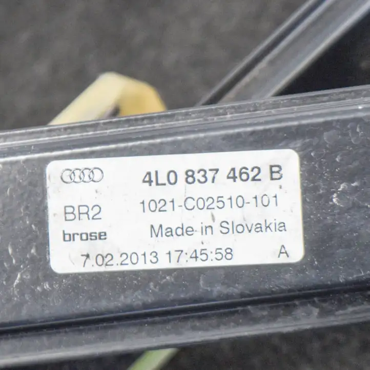 Audi Q7 4L (2009 - 2015) 4L0837462B Электростеклоподъемник передний (комплект) — фото 7