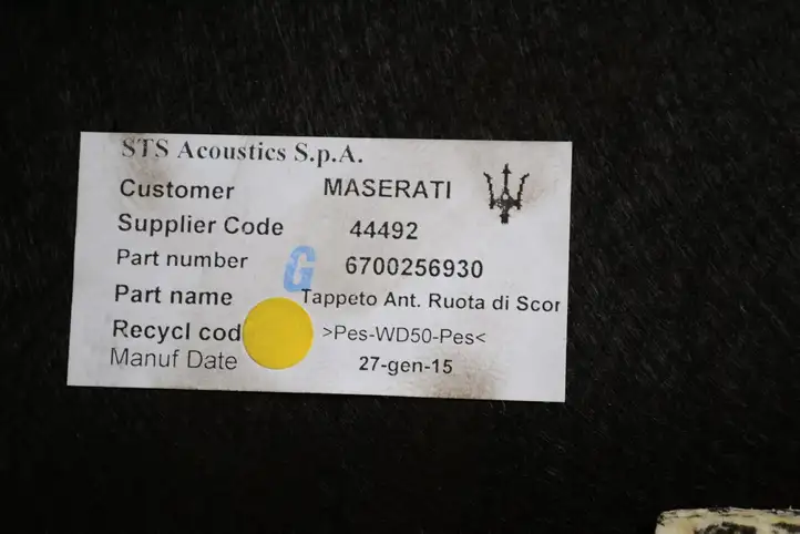 Maserati Ghibli (2013 - 2017) 6700256930 Пол багажника — фото 8