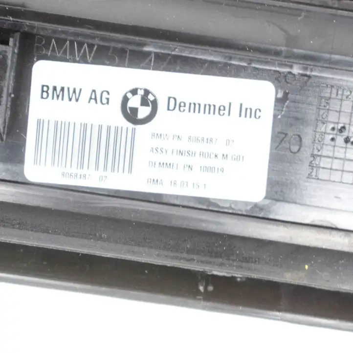 BMW X3 G01 (2018 - 2024) 8068487 Внутренняя обшивка порога (комплект) — фото 4