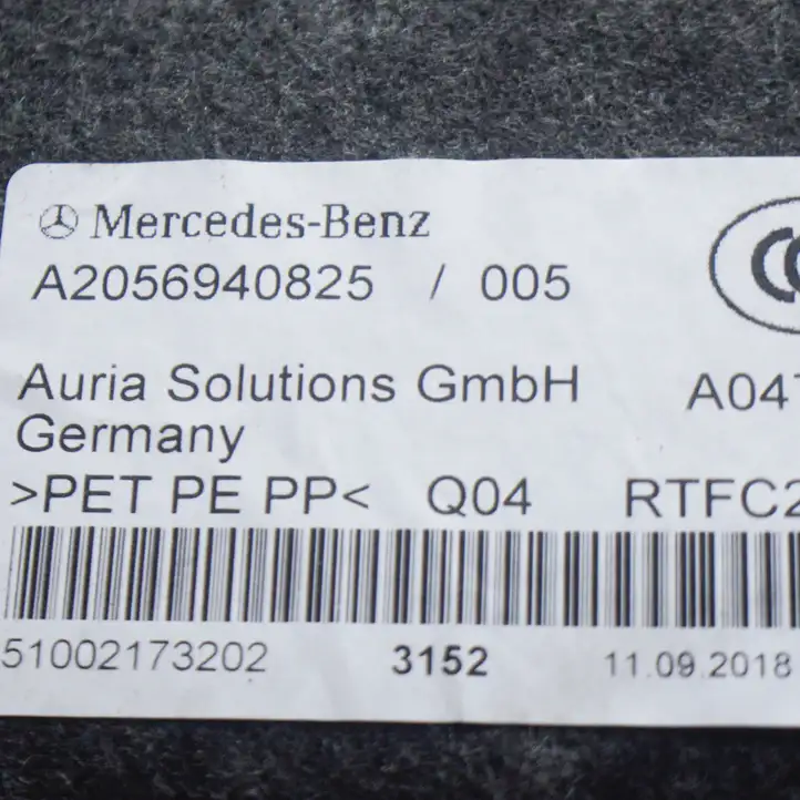 Mercedes-Benz C W205 (2014 - 2021) A2056940825 Обшивка багажника — фото 6