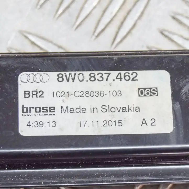 Audi A4 S4 B9 (2015 - 2019) 8W0837462 Электростеклоподъемник передний (комплект) — фото 7