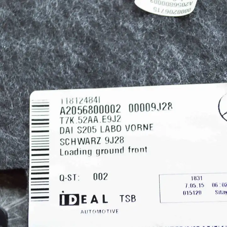 Mercedes-Benz C W205 (2014 - 2021) A2056800002 Пол багажника — фото 8