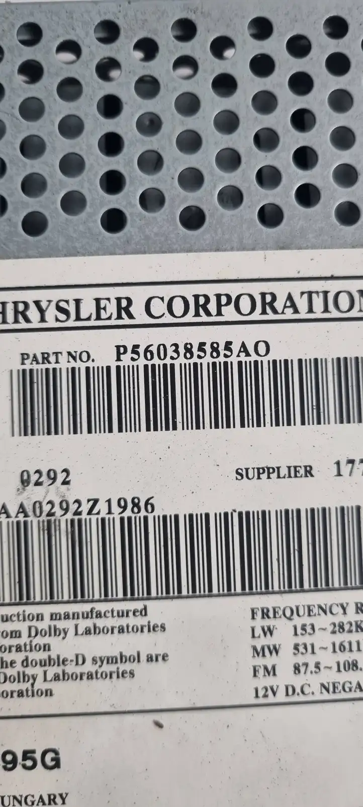 Chrysler PT Cruiser (2000 - 2010) P56038585AQ Магнитола / мультимедийная система — фото 5