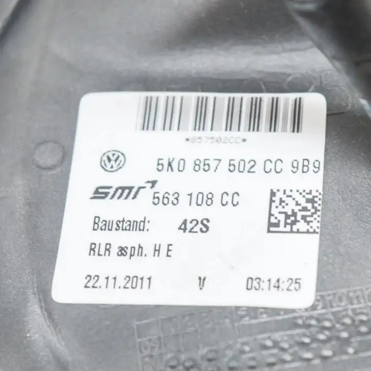 Volkswagen Golf VI (2009 - 2013) 5K0857502CC Боковое зеркало с электроприводом — фото 6