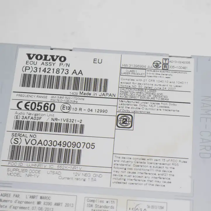 Volvo XC60 (2013 - 2017) 31421873AA Магнитола / мультимедийная система — фото 6