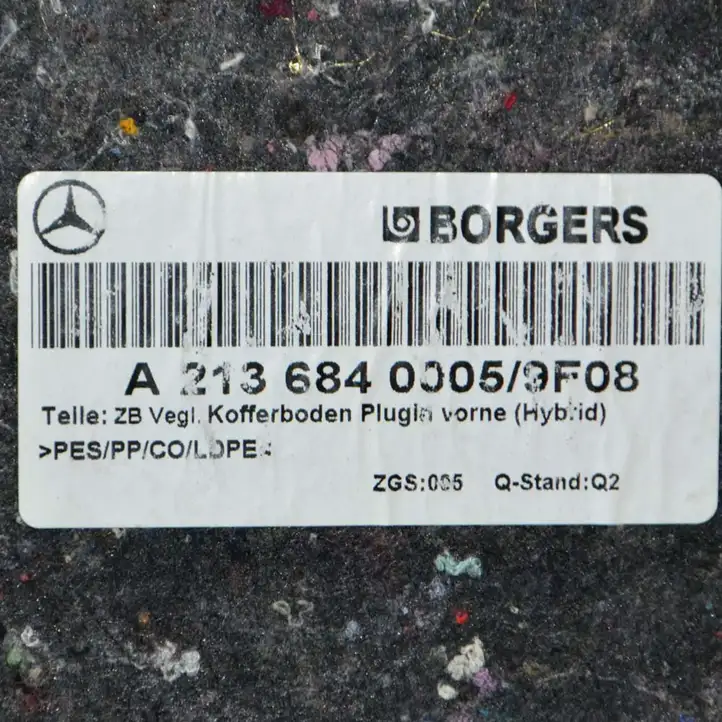 Mercedes-Benz E W213 (2016 - ) A21368400059F08 Пол багажника — фото 9