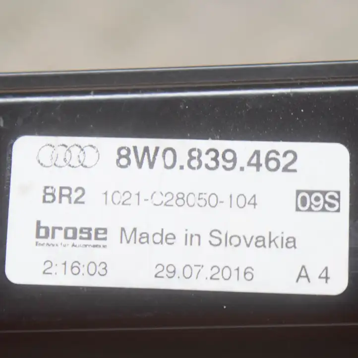 Audi A4 S4 B9 (2015 - 2019) 8W0959812 Стеклоподъемник передней двери (комплект) — фото 6