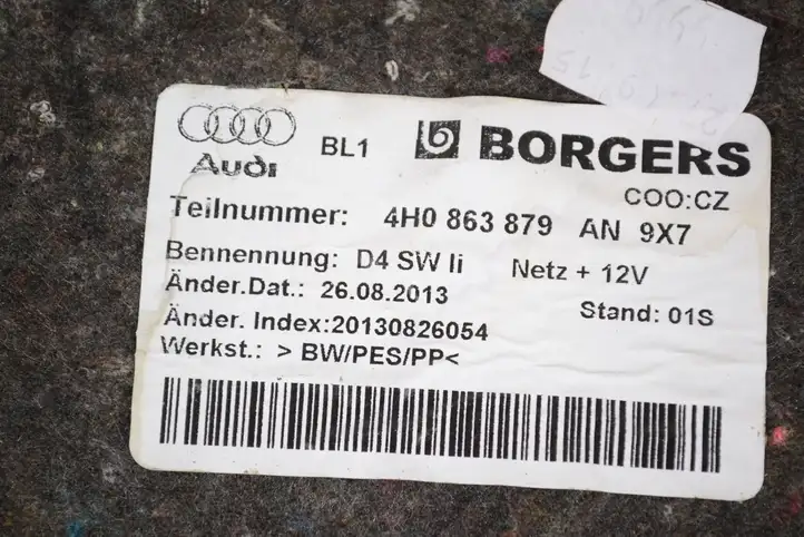 Audi A8 S8 D4 4H (2013 - 2017) 4H0863879AN Боковая обшивка багажника — фото 6
