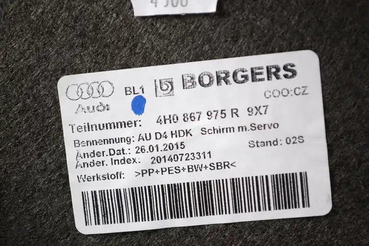 Audi A8 S8 D4 4H (2013 - 2017) 4H0867975R Обшивка багажника — фото 6