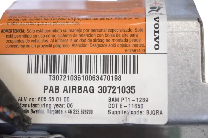 Volvo S80 (2006 - 2009) 30721035 Подушка безопасности пассажира — фото 5