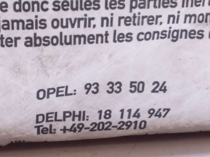 Opel Meriva (2002 - 2006)  93335024 Подушка безопастности пассажира