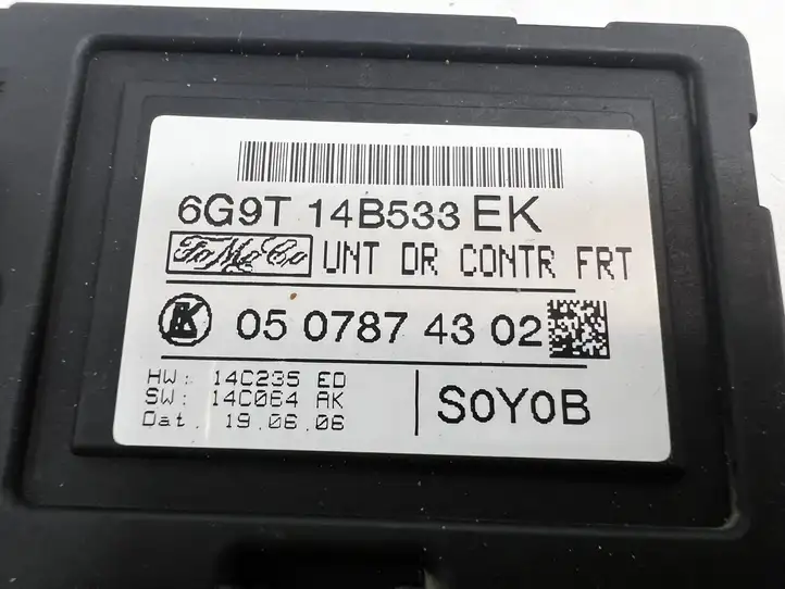 Ford S-MAX (2006 - 2010) 6G9T14B533EK Блок управления дверью — фото 3